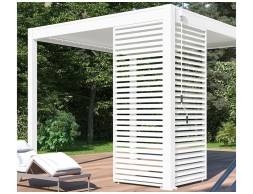 Panell Lames Horitzontals Blanc Lateral 3mt
