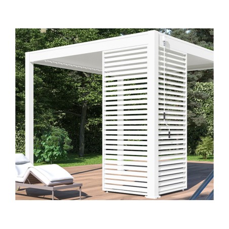 Panell Lames Horitzontals Blanc Lateral 3mt