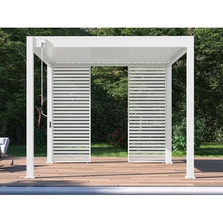 Panell Lames Horitzontals Blanc Lateral 3mt