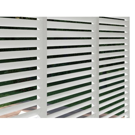 Panell Lames Horitzontals Blanc Lateral 3mt