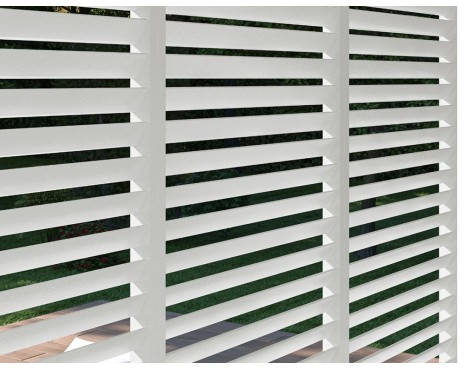 Panell Lames Horitzontals Blanc Lateral 3mt