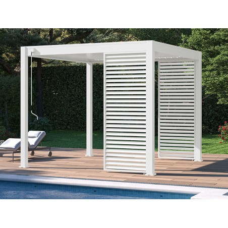 Panell Lames Horitzontals Blanc Lateral 3mt