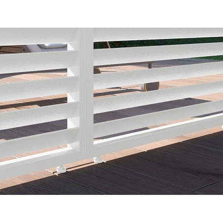 Panell Lames Horitzontals Blanc Lateral 3mt