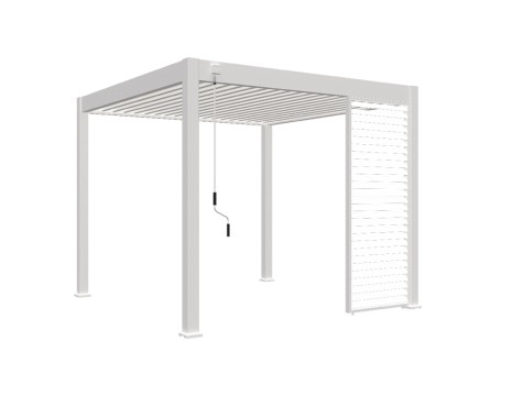 Panell Lames Horitzontals Blanc Lateral 3mt