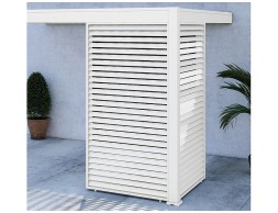 Panel Lamas Horizontales Blanco Lateral 4 Mt