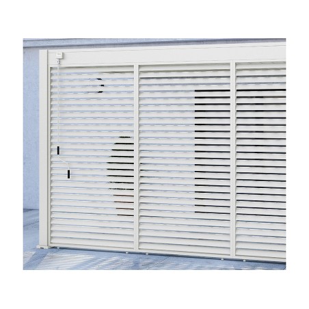 Panel Lamas Horizontales Blanco Lateral 4 Mt
