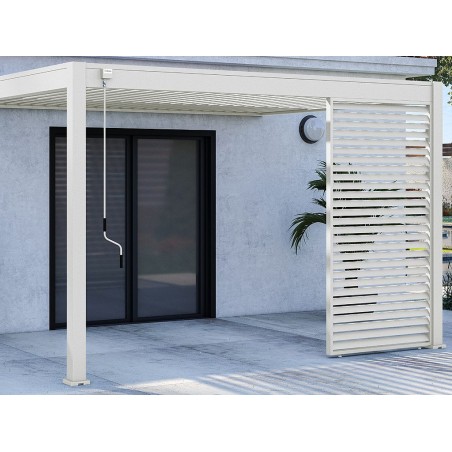 Panel Lamas Horizontales Blanco Lateral 4 Mt