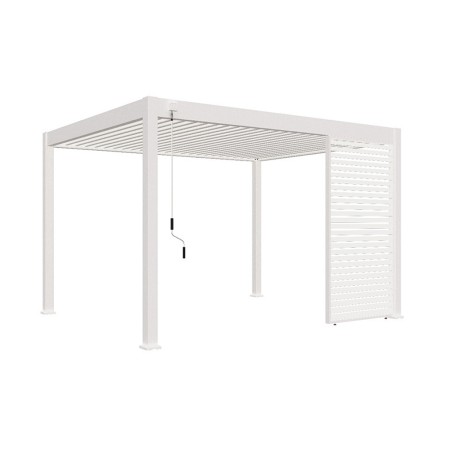 Panel Lamas Horizontales Blanco Lateral 4 Mt