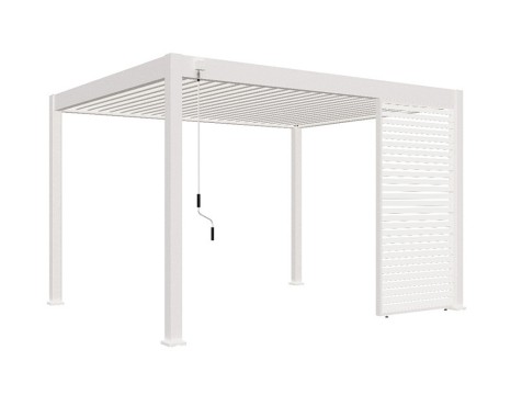 Panel Lamas Horizontales Blanco Lateral 4 Mt