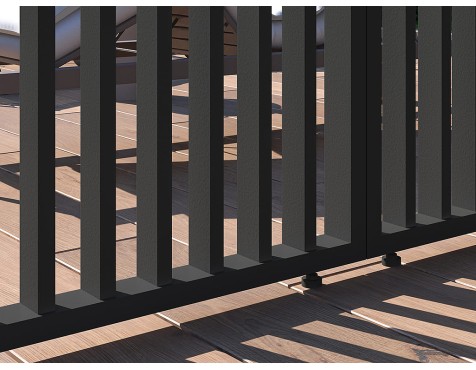 Panell Lames Verticals Antracita Lateral 3mt