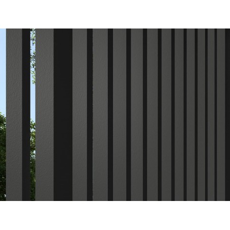 Panel Lamas Verticales Antracita Lateral 3mt