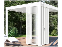 Panel Lamas Verticales Blanco Lateral 3mt