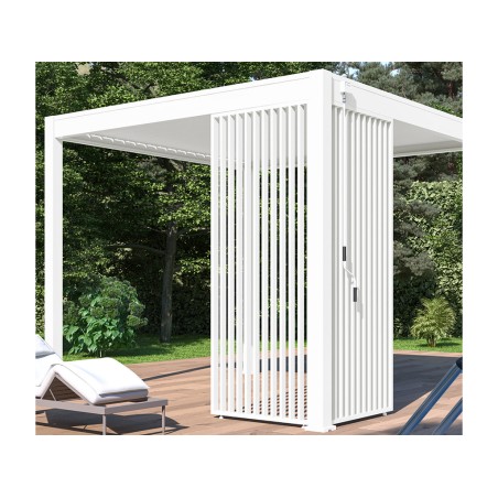 Panel Lamas Verticales Blanco Lateral 3mt