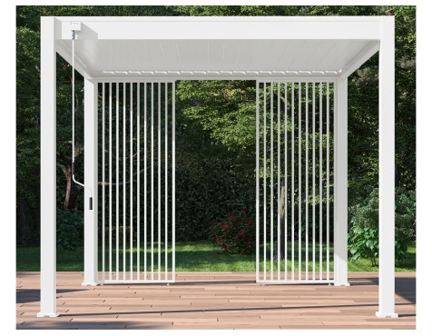 Panell Lames Verticals Blanc Lateral 3mt