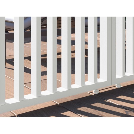 Panel Lamas Verticales Blanco Lateral 3mt