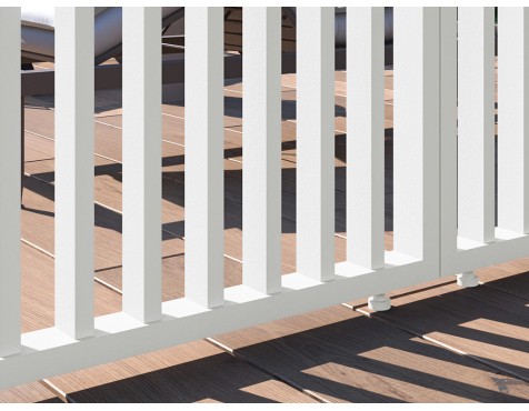 Panell Lames Verticals Blanc Lateral 3mt