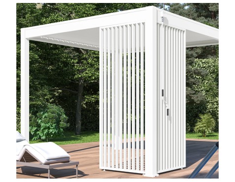 Panell Lames Verticals Blanc Lateral 4mt