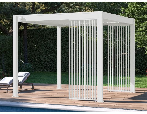Panell Lames Verticals Blanc Lateral 4mt
