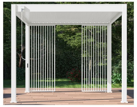 Panell Lames Verticals Blanc Lateral 4mt