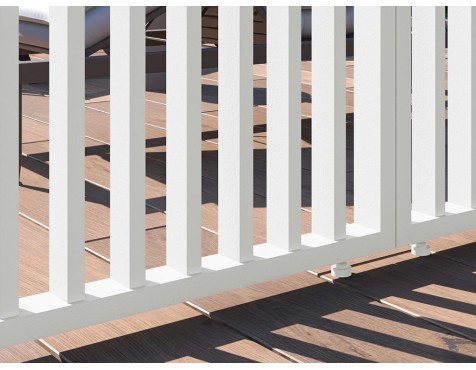 Panell Lames Verticals Blanc Lateral 4mt