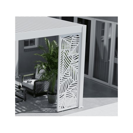 Panel Decorativo Hojas Blanca Lateral 3mt