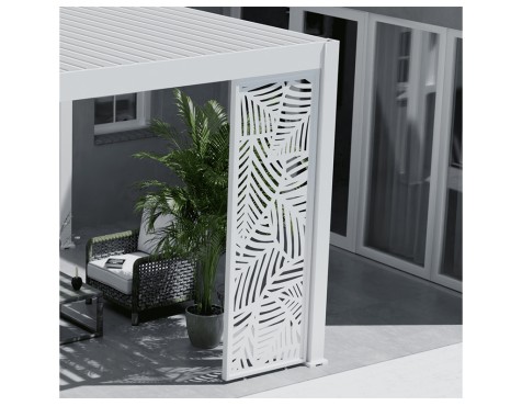 Panel Decorativo Hojas Blanca Lateral 3mt