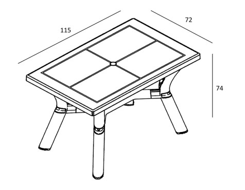 Mesa Jardín Rectangular Jamp Arena Del Desierto
