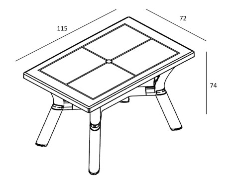 Taula Jardí Rectangular Jamp Blanca