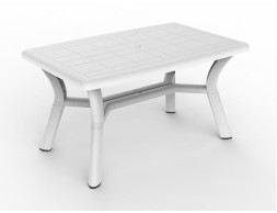 Taula Jardí Rectangular Jamp Blanca