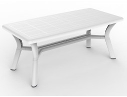 Taula Jardí Rectangular Jamp Blanca