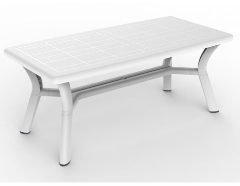 Taula Jardí Rectangular Jamp Blanca