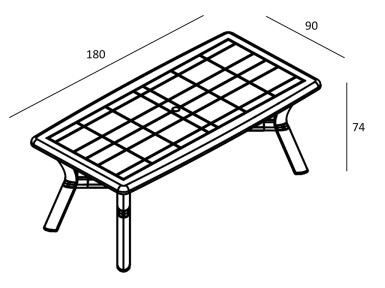 MESA JARDÍN RECTANGULAR...
