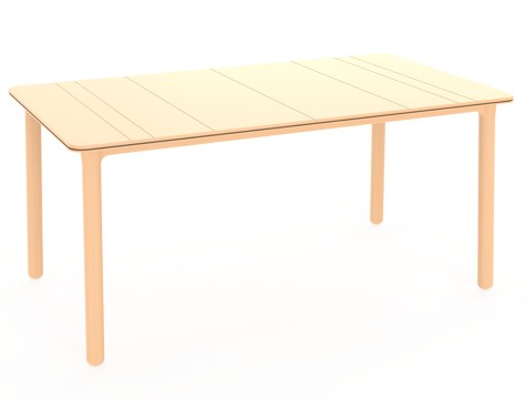 Taula Jardí Rectangular Salt Groc Foc