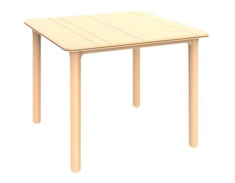 Mesa Jardín Cuadrada Salt Amarillo Fuego