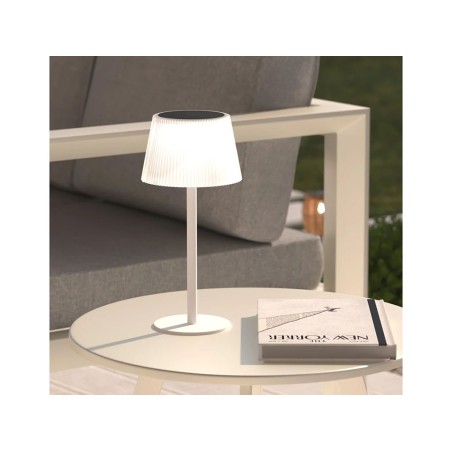 Lámpara De Mesa Solar Led Katy Blanco
