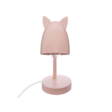 Lámpara De Mesa Hierro Orejas Rosa
