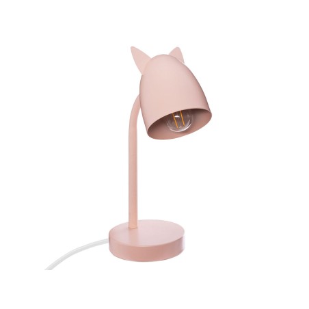 Lámpara De Mesa Hierro Orejas Rosa