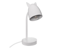 Lámpara De Mesa Hierro Orejas Blanca