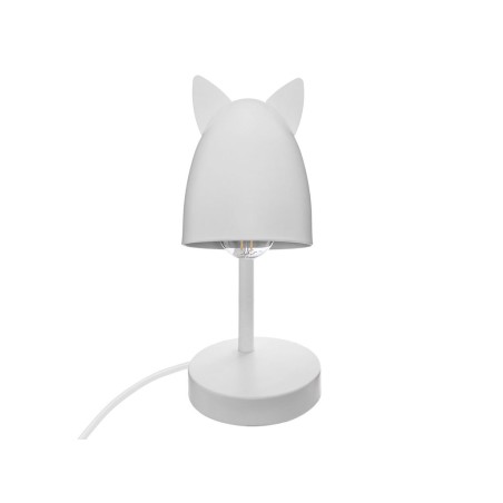 Lámpara De Mesa Hierro Orejas Blanca