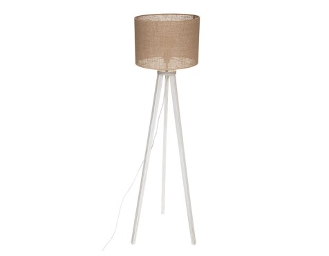 Lámpara De Pie Elva Madera Natural Y Beige