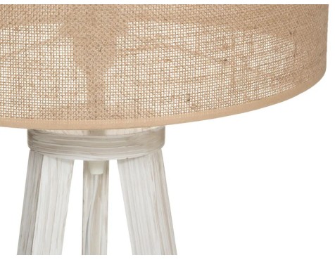 Lámpara De Pie Elva Madera Natural Y Beige