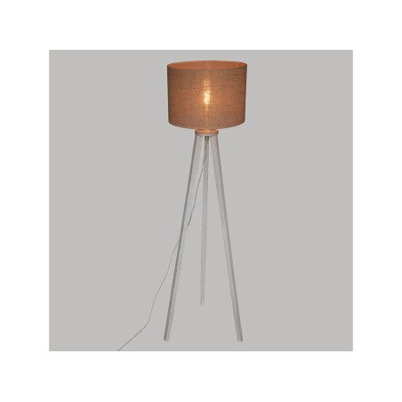Lámpara De Pie Elva Madera Natural Y Beige