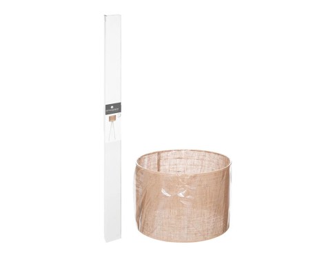 Lámpara De Pie Elva Madera Natural Y Beige