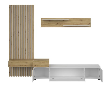 Mueble Salón Rebeca Plus Roble Cambrian Blanco