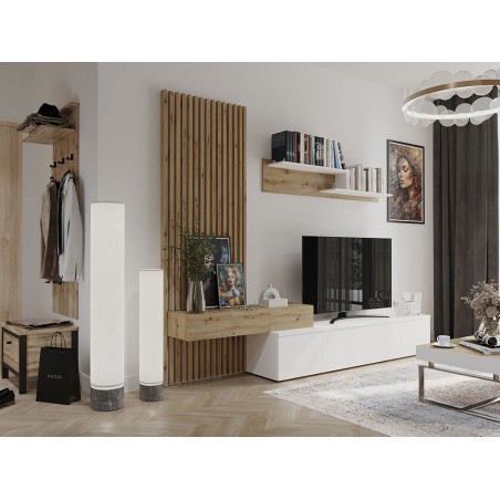 Mueble Salón Rebeca Plus Roble Cambrian Blanco