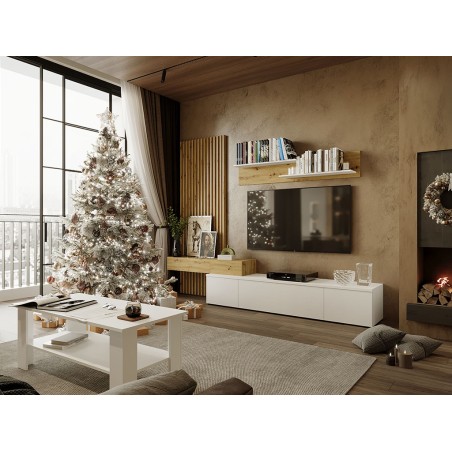 Mueble Salón Rebeca Plus Roble Cambrian Blanco