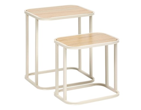 Joc 2 Taules Curvy Beix