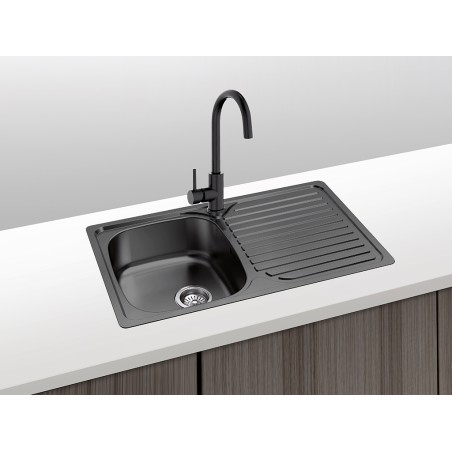 Aigüera Viena 1 Cubeta+Escorredor Negre