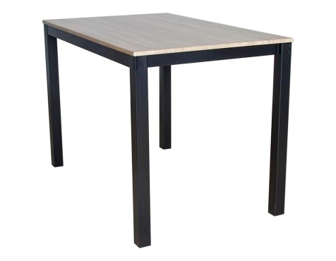 Conjunto Mesa Y 4 Sillas Xobe Negro Y Taupé