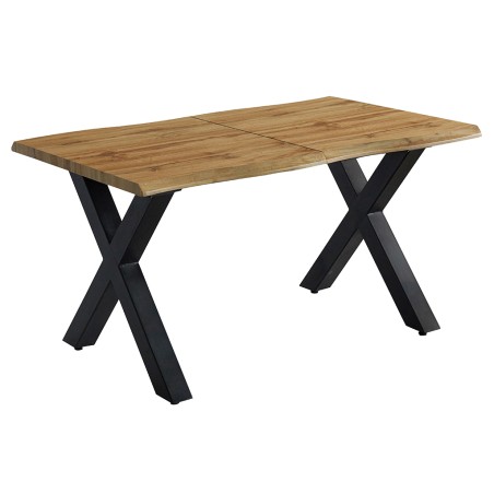 Mesa Comedor Extensible Sabina Madera Y Metal